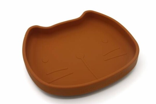 The Cotton Cloud Silicone Suction Tallerken Katt Pippa Caramel The Cotton Cloud Silicone Suction Tallerken Katt Pippa Caramel