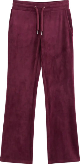 Lindex Velour Trousers Burgundy 128