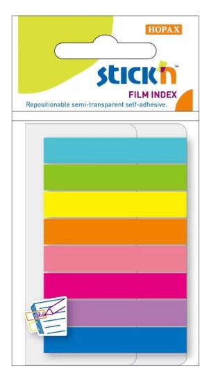 Indexfliker 45x8 mm 8 neonfarger Stick´n Indexfliker 45x8 mm 8 neonfarger Stick´n