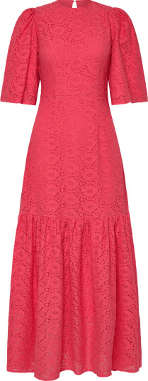 Stella Nova Cotton Lace Maxi Dress   Coral   34