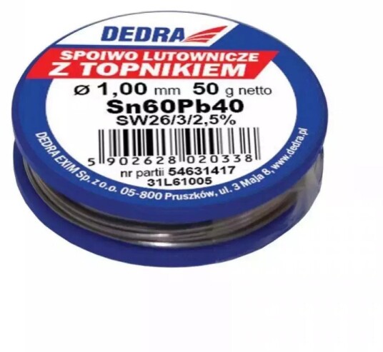 Dedra Loddetinn Med Flux 31L61005 1mm 50g
