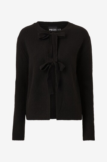 pieces - Kardigan pcSilly LS Reversible Tie Knit - Svart