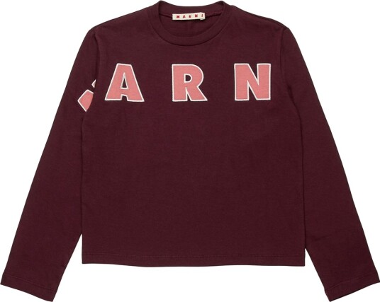 Marni Genser Berry Syltetøy m. Logo Marni 10 år 140 Genser Lilla Rød