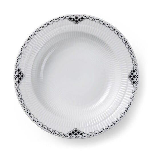 Royal Copenhagen Black Lace dyp tallerken Ø 21 cm