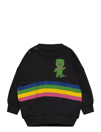 Mini Rodini Alien Stripe Sp Sweatshirt Black 104/110 Mini Rodini Alien Stripe Sp Sweatshirt Black 104/110