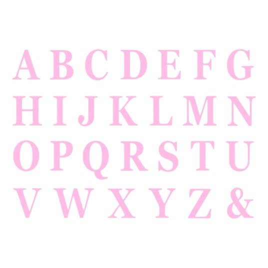 CHAKS Store Selvheftende Bokstaver Rosa - 48-pakning