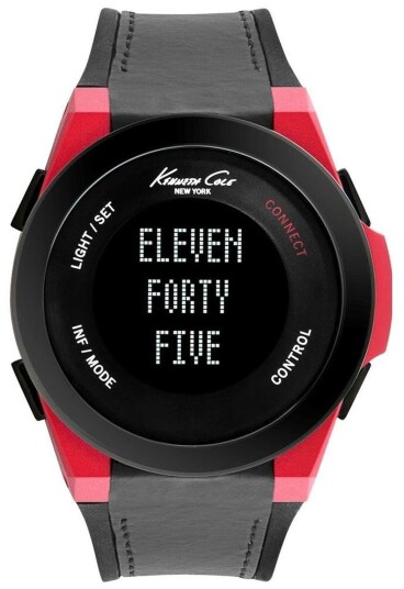 Kenneth Cole Herreklokke 10022807 Technology LCD/Gummi Ø47 mm