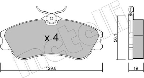 METELLI 22 0217 1 Bremseklosser