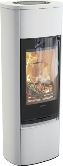 Contura 890G Style hvit vedovn med glassdør Contura 890G Style hvit vedovn med glassdør