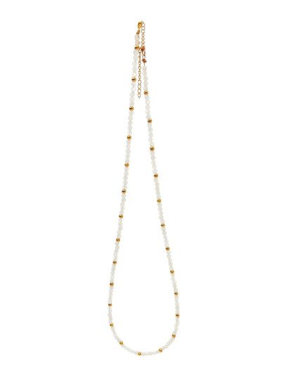 Pipol"s Bazaar Malia Steel Beaded Necklace White - White - ONE SIZE