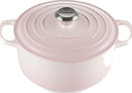 Le Creuset Rund støpejernsgryte 4,2L/24 cm shell pink