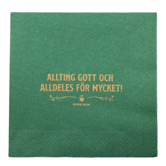 Edward Blom Serviett Allting Gott 33x33 cm 20 stk grønn