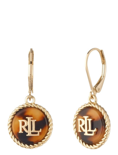 LAUREN RALPH LAUREN Lrl Logo Tort Drop Earring Guld One Size