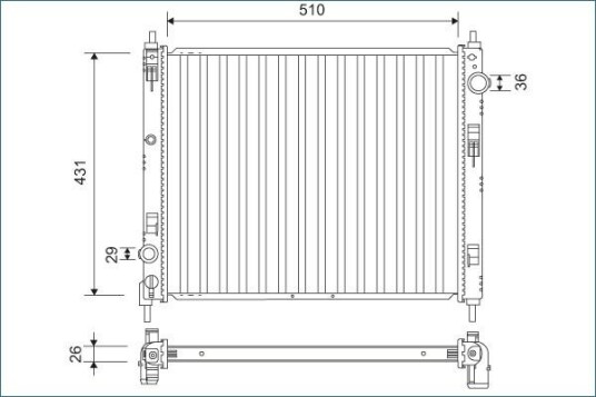 Radiator VALEO 701160
