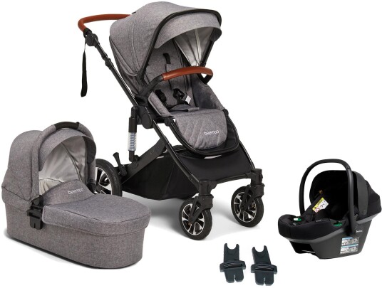 Beemoo Maxi 4 Duovogn Inkl. Beemoo Route i-Size Babybilstol Grey Black/Black Stone