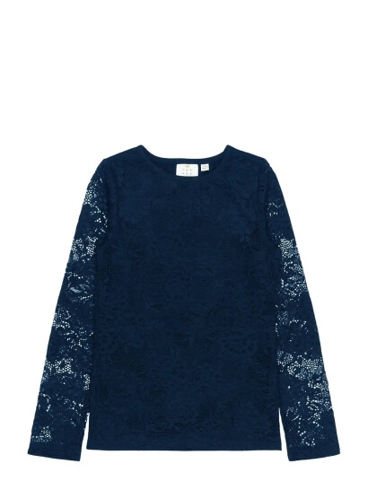 The New Tnsybil L_S Lace Tee Exp Navy 146/152