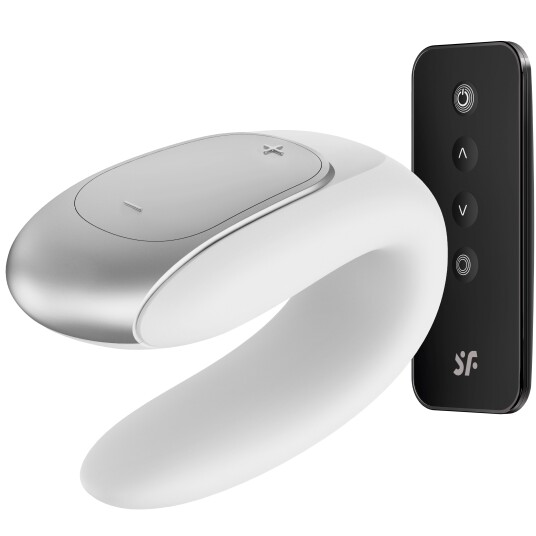 DOUBLE FUN PARVIBRATOR MED FJERNKONTROLL - HVIT