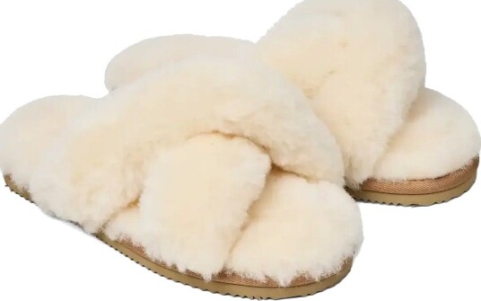 Rosemunde Rhsydney Shearling Cross Sandal   ALMOND   36