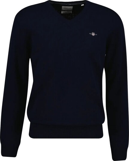 Gant Superfine Lambswool V Neck Navy L Gant Superfine Lambswool V Neck Navy L