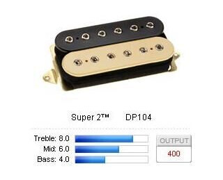 Dimarzio Dp104bc Pickup Humbucker Super 2 Svart/cream