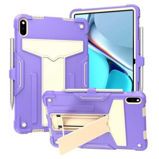 INCOVER Huawei MatePad 11 Håndverkerdeksel Med Stativ & Penneholder - Lilla & Beige