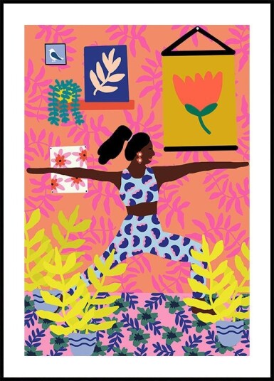 Yoga Warrior Position Plakat / 21x30cm
