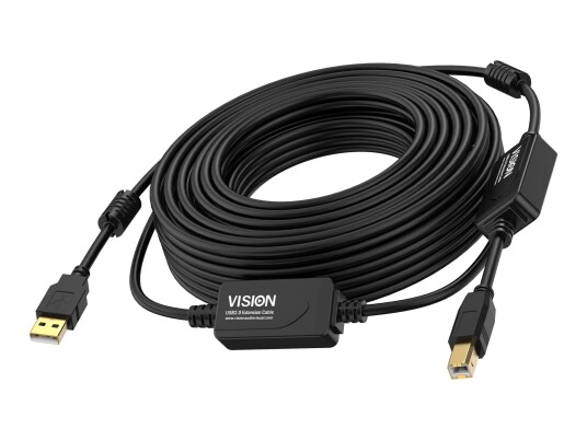 VISION USB-kabel - USB til USB-type B - 10 m VISION USB-kabel - USB til USB-type B - 10 m