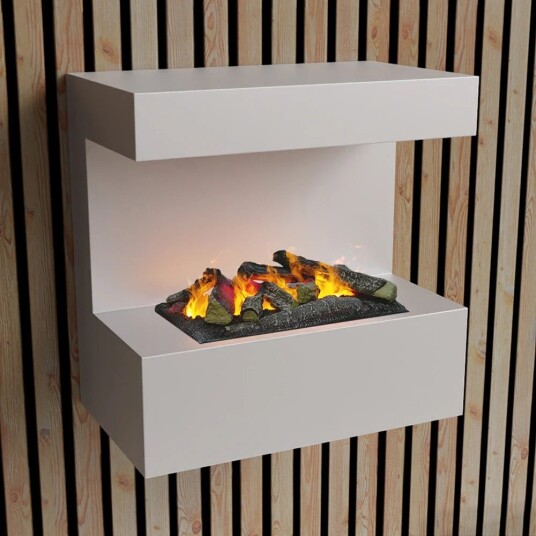 Scandiflames Electric Late Vegghengt Vanndamp Peis - Hvit