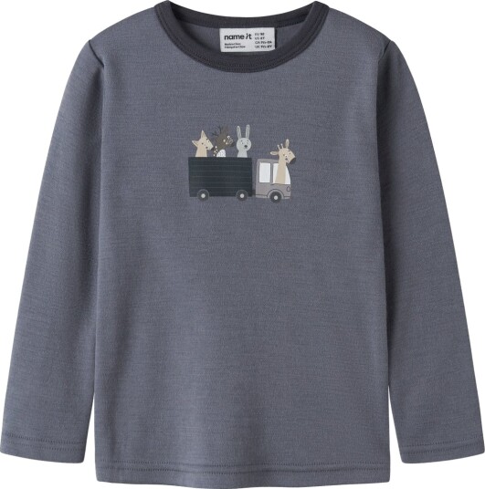 Name It Willit Wool Long Sleeve Top Blå 116 Name It Willit Wool Long Sleeve Top Blå 116