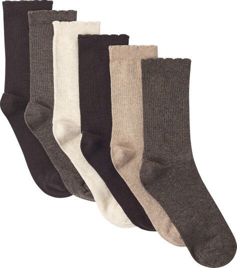Ellos Collection Sokker 6 pakning Brun