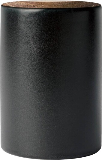 Aida Raw oppbevaringskrukke med lokk titanium black