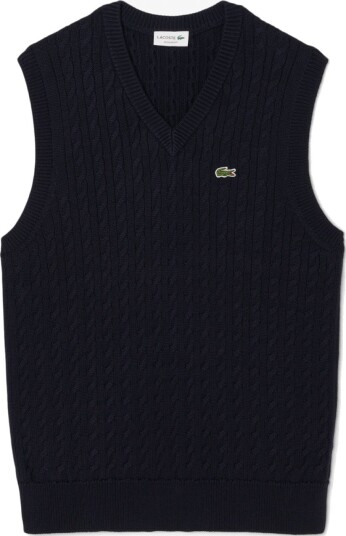 Lacoste Classic Blå Grønn Golfgenser herre Navy/Green (802) Large