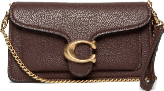 Coach Polished Pebbled Leather Tabby Chain Crossbody 19 Brown ONE SIZE Coach Polished Pebbled Leather Tabby Chain Crossbody 19 Brown ONE SIZE