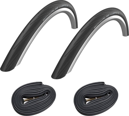 2 dekk + 2 slanger Schwalbe Lugano II Endurance 700x25 25 622