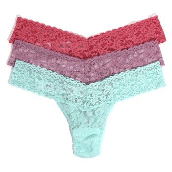 Hanky Panky Truser 3P Low Rise Lace Thong Blå/Lila nylon One Size Dame Hanky Panky Truser 3P Low Rise Lace Thong Blå/Lila nylon One Size Dame