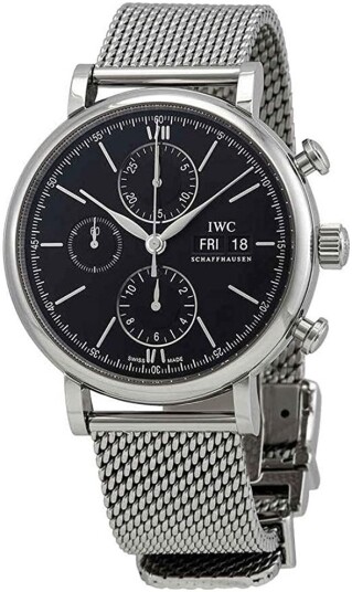IWC Herreklokke IW391030 Portofino Sort/Stål Ø42 mm
