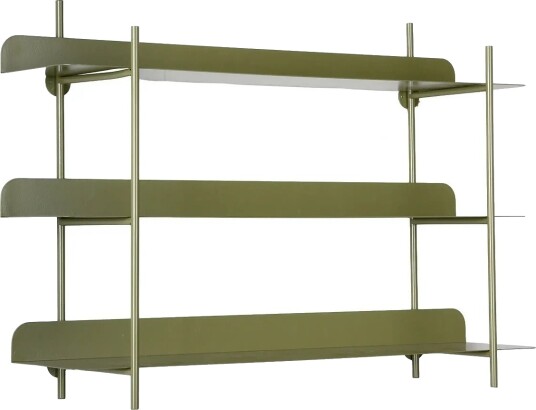 Leitmotiv Wall Rack Riqueza Tres Khaki green H42CM Leitmotiv Wall Rack Riqueza Tres Khaki green H42CM