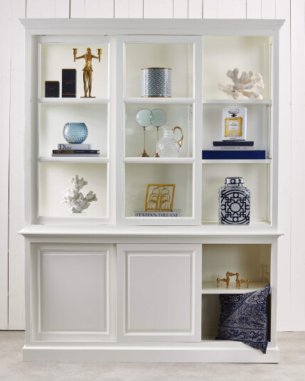 Assonet vitrineskap classic white Assonet vitrineskap classic white