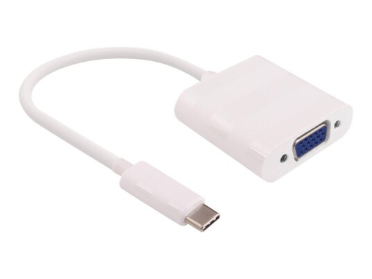 MicroConnect USB-C 3.1 til VGA ekstern videoadapter - Hvit MicroConnect USB-C 3.1 til VGA ekstern videoadapter - Hvit
