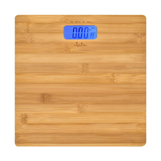 Jata HBAS1489 Elektrisk Personvekt   Maks 180 kg   Bambus