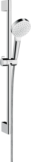 Hansgrohe Crometta Dusjsett 65 cm, Green 6 l/min, 1jet, Hvit/Krom Hansgrohe Crometta Dusjsett 65 cm, Green 6 l/min, 1jet, Hvit/Krom
