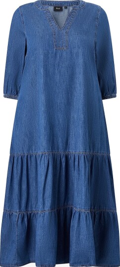 Zizzi Denimkjole jCupin 3/4 Blå