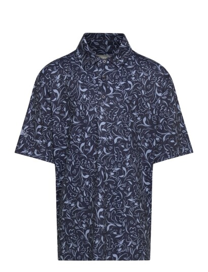 Callaway Floral Print Polo   Navy   L