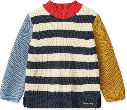 Liewood Levi Cotton Knit Jumper   YUZY MULTI MIX   86/92