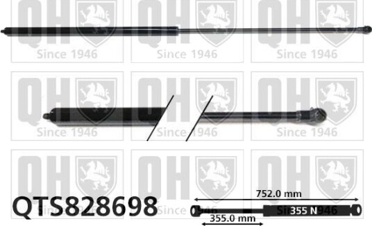 Gassfjær, motorpanser QUINTON HAZELL QTS828698