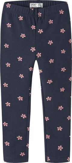 Name It Leggings NmfDavina Navy Blazer/White Flower Name It 2 år (92) Leggings Blå Marineblå Rosa