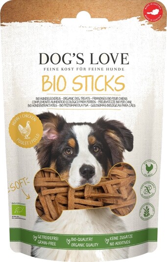 Dog´S Love Bio Sticks Med Økologisk Kylling 150 G
