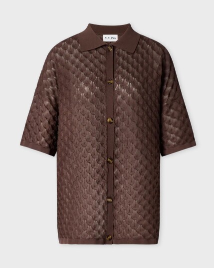 Malina Moa Knitted Shirt   Grey   S