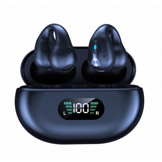 Clip on Bluetooth-hodetelefoner med avansert lydteknologi Black one size