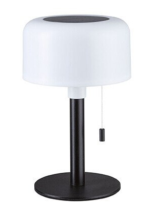 Bartja bordlampe oppladbar via USB eller solcelle 2700 Kelvin IP44 Svart